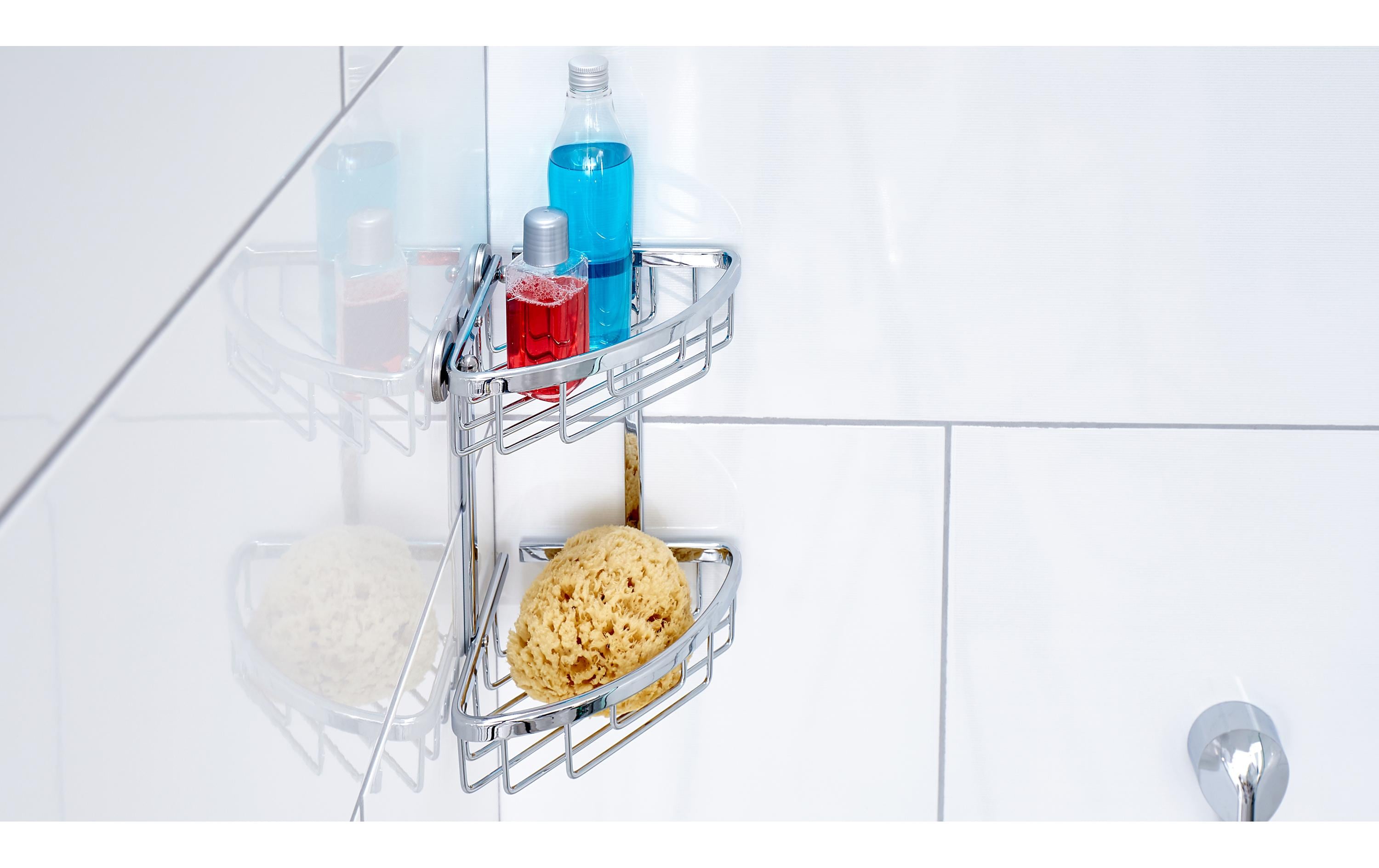 tesa Bad-Utensilienhalter Aluxx Eckablagekorb, zweistöckig