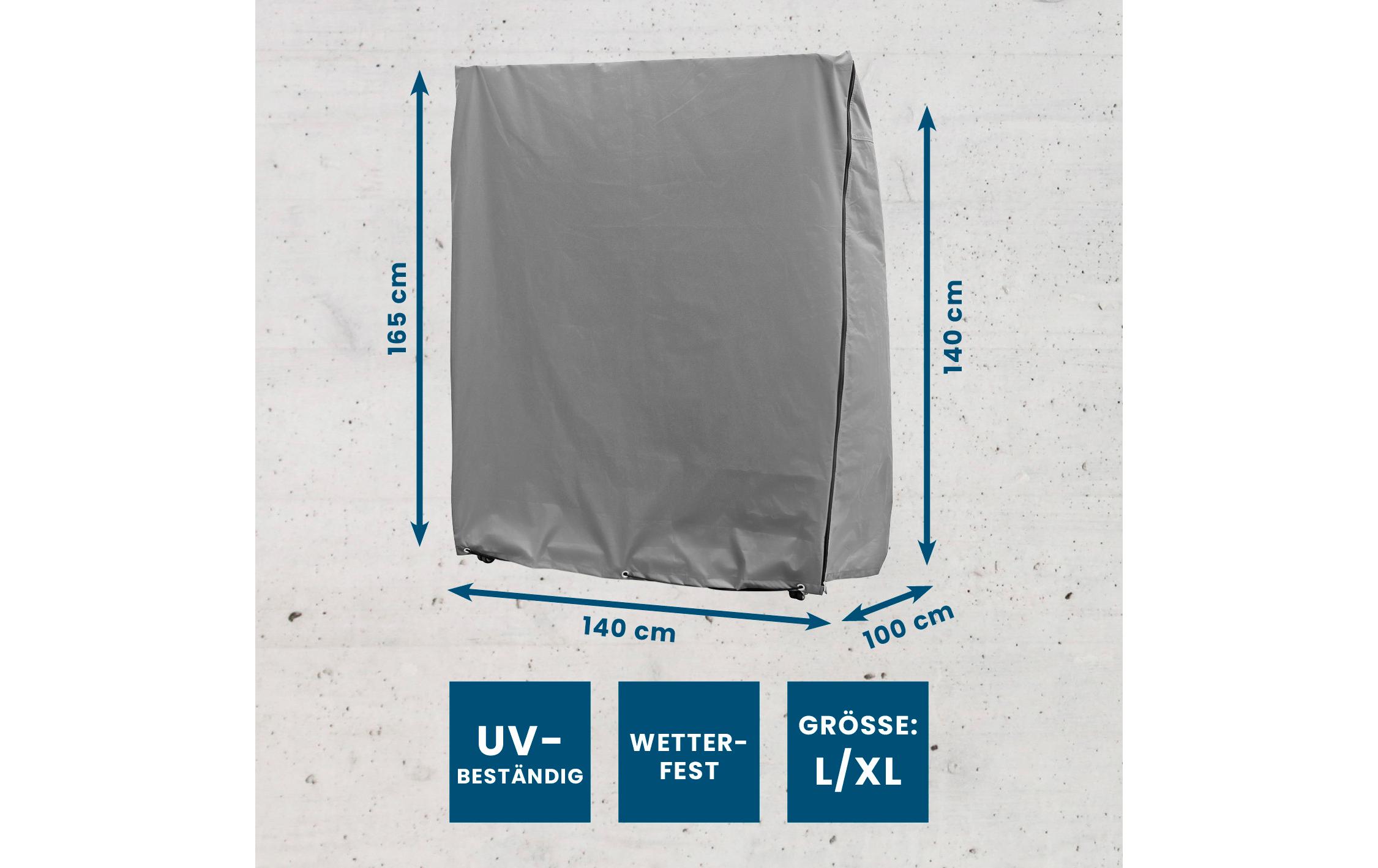 Hoberg Strandkorbabdeckung gross, 140 x 100 x 165 cm, grau Hoberg Strandkorbabdeckung gross, 140 x 100 x 165 cm, grau