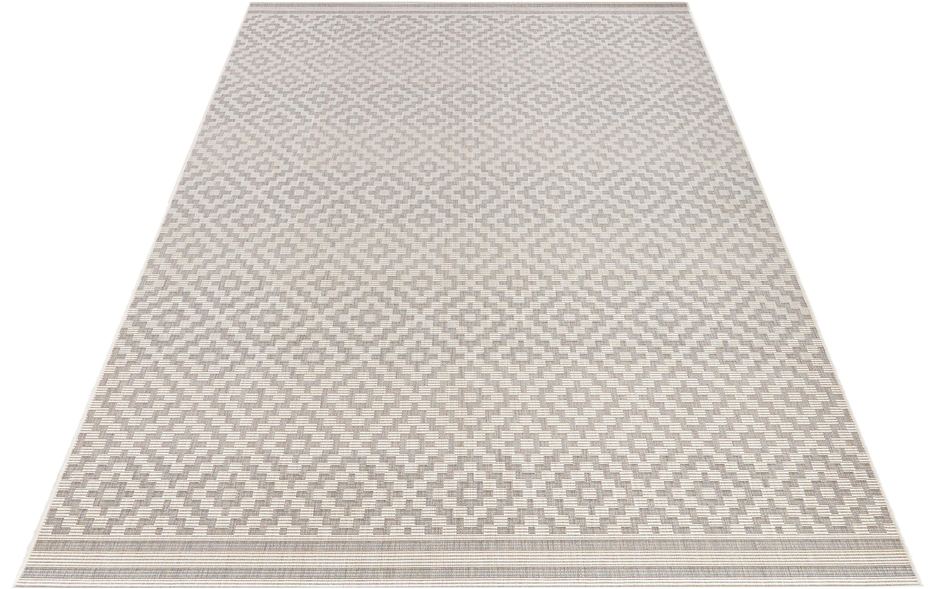 Hanse Home Raute In- & Outdoor Teppich 140 x 200 cm, Grau/Crème