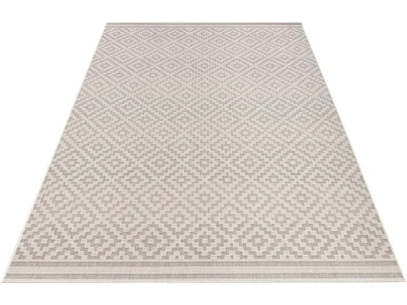 Hanse Home Raute In- & Outdoor Teppich 160 x 230 cm, Grau/Crème Hanse Home Raute In- & Outdoor Teppich 160 x 230 cm, Grau/Crème