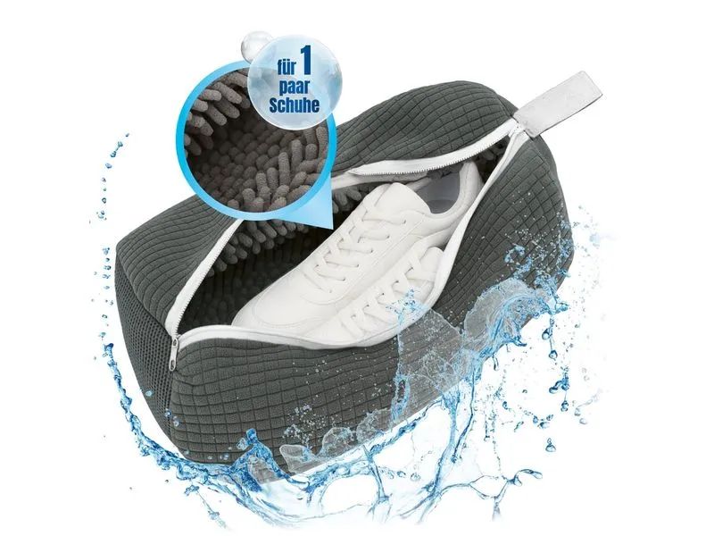 CLEANmaxx Schuhwaschbeutel 1 Stück, Grau