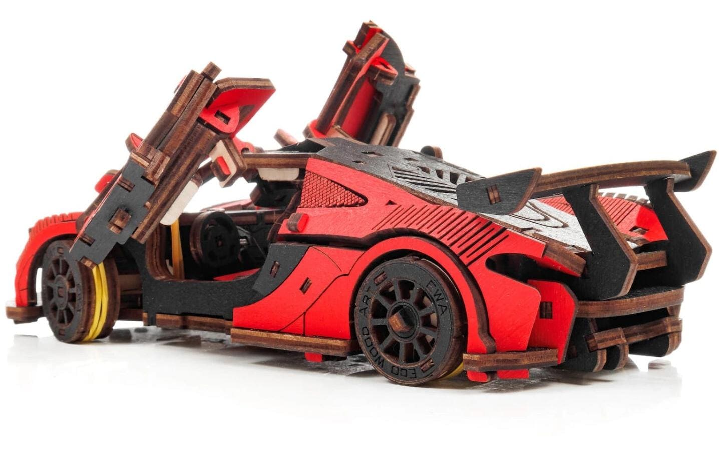 Eco-Wood-Art Bausatz Rennwagen Rot