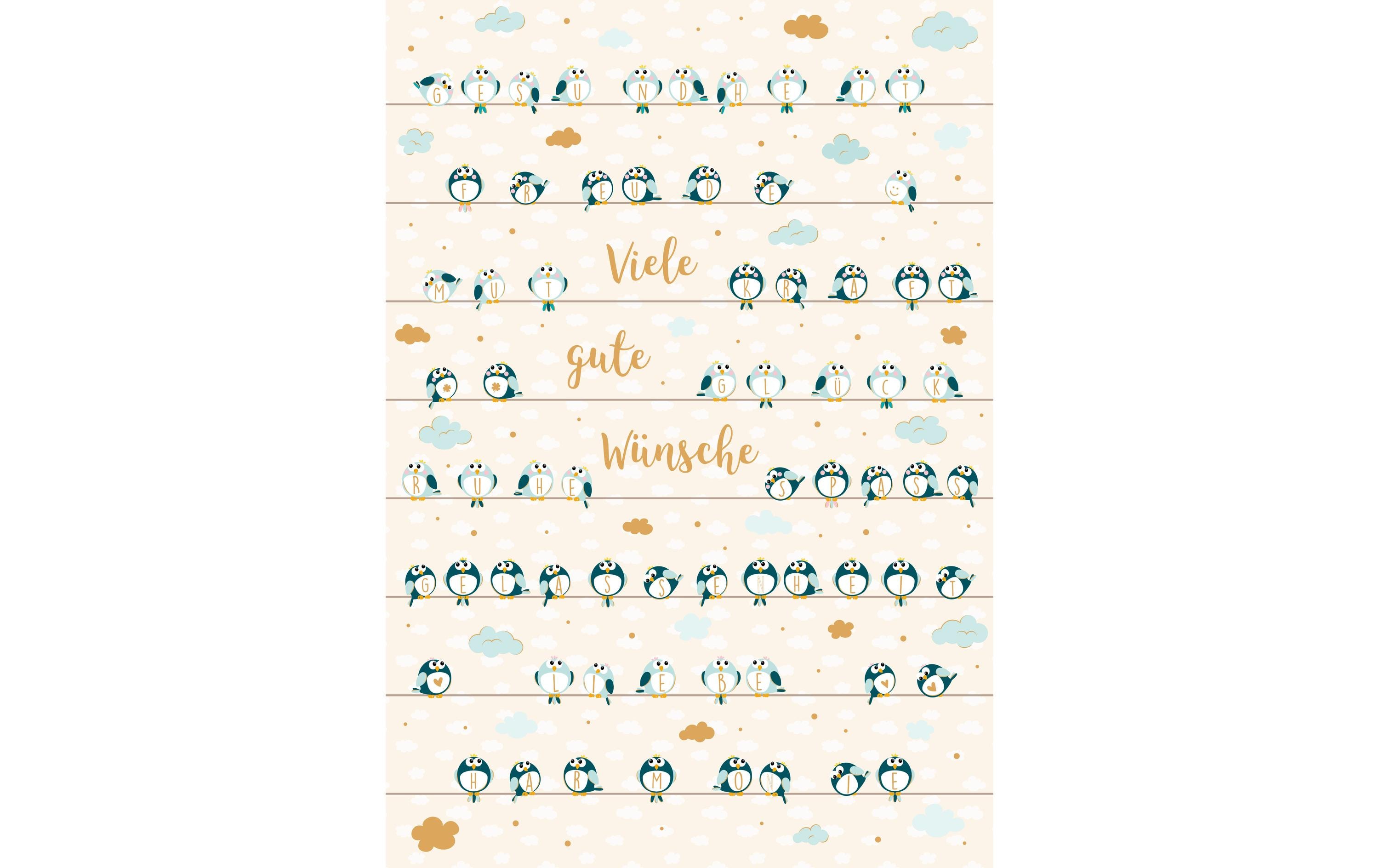 ABC Glückwunschkarte Geburt A4