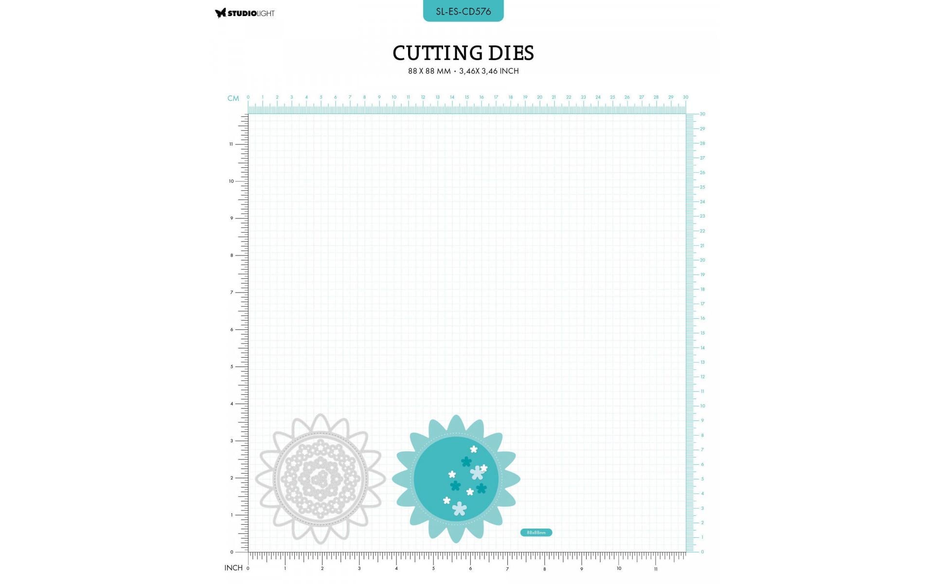 Studio Light Stanzschablone Kreisornamente Essentials 88x88x1 mm, 5 Stück