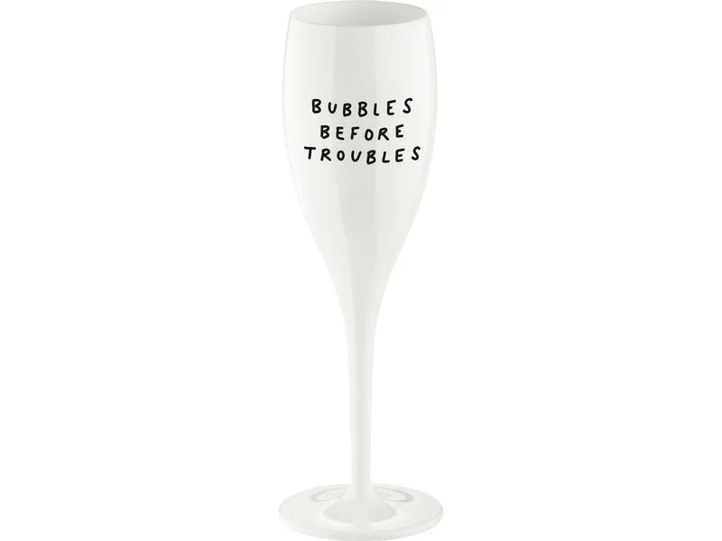 Koziol Sektglas Bubbles 100 ml, 1 Stück, Weiss