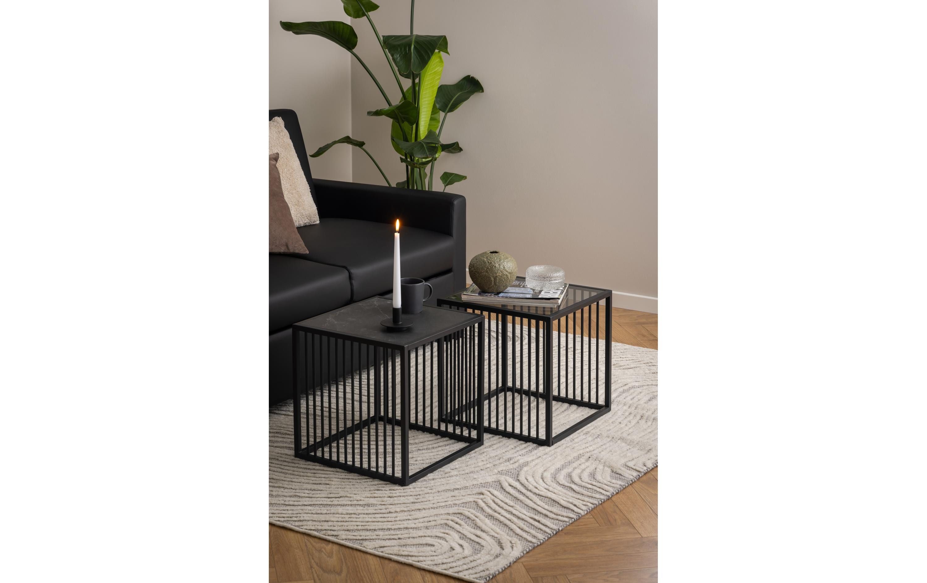 AC Design Beistelltisch Strington 40 x 40 x 42 cm, Schwarz