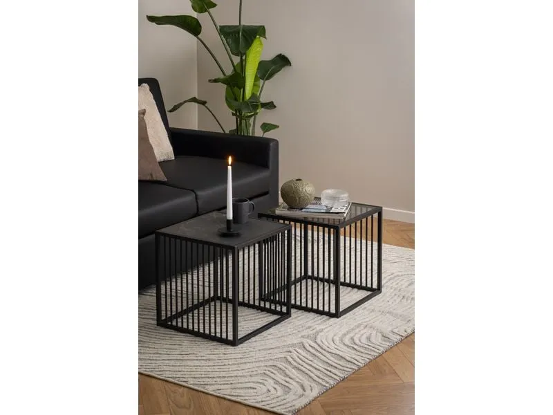 AC Design Beistelltisch Strington 40 x 40 x 42 cm, Schwarz AC Design Beistelltisch Strington 40 x 40 x 42 cm, Schwarz