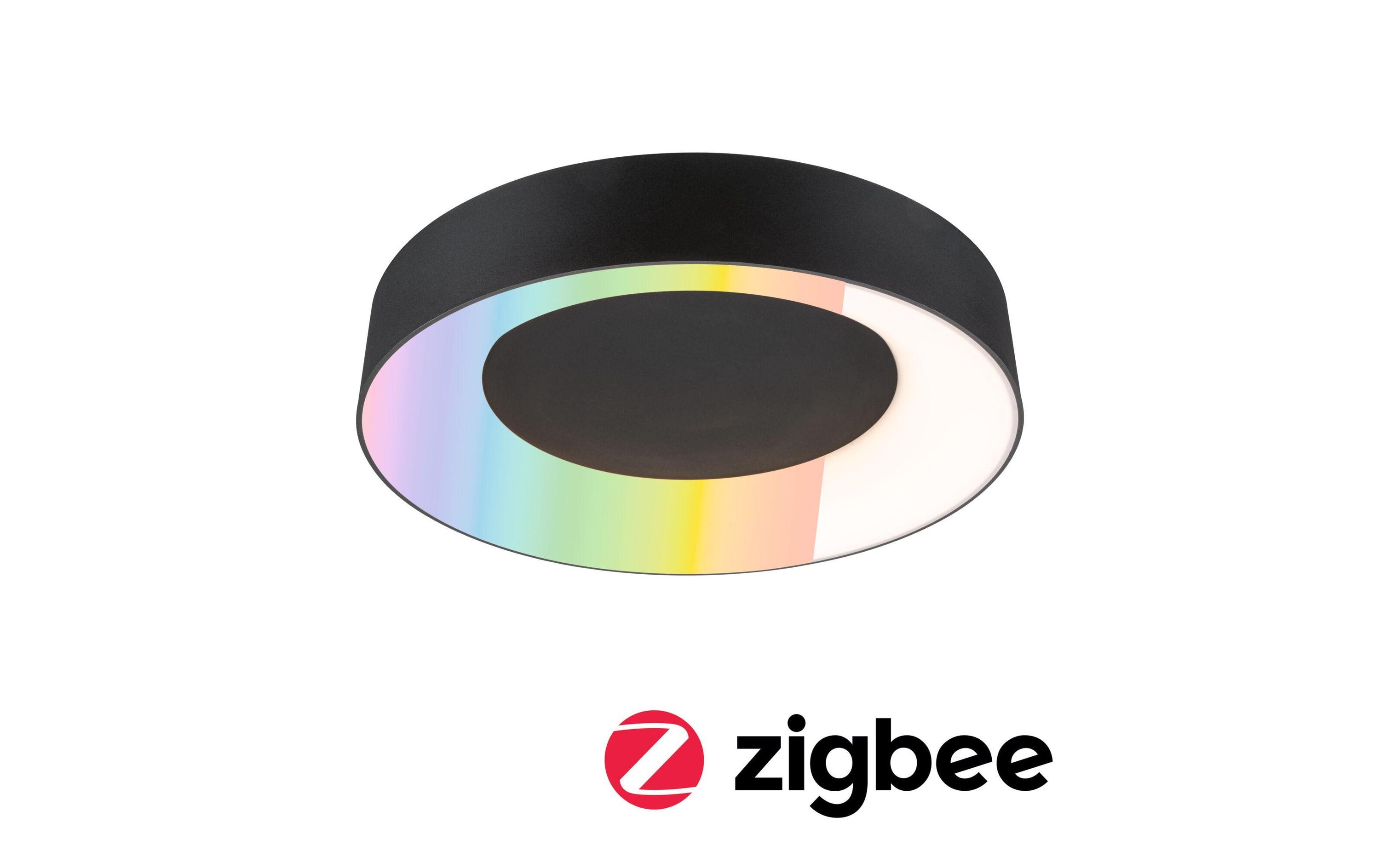 Paulmann Deckenleuchte Casca IP44, Schwarz matt