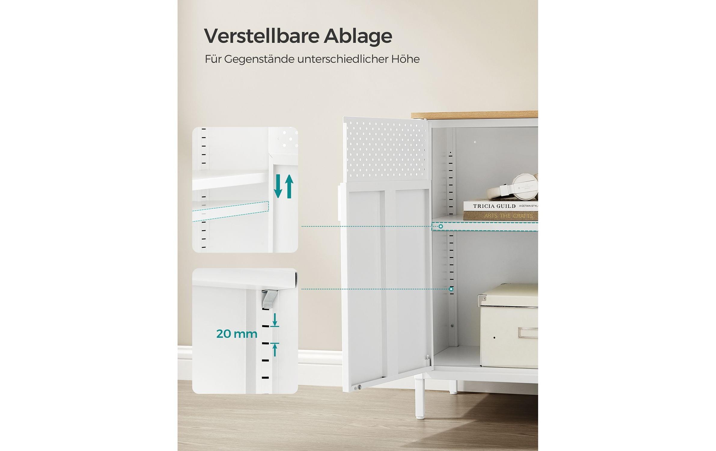 Songmics Kommode Ablageschrank 80 x 40 x 76 cm