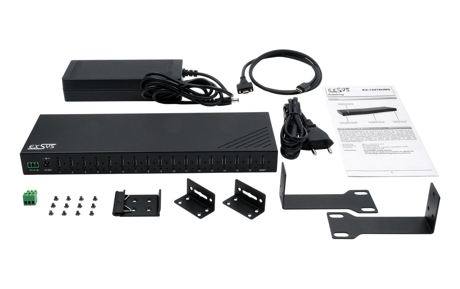 Exsys USB-Hub EX-12276HMS 120 W