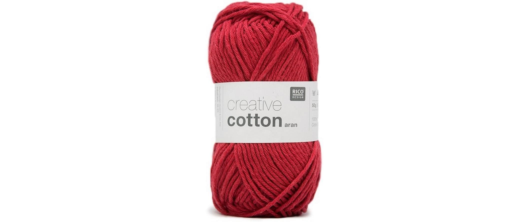 Rico Design Wolle Creative Cotton Aran 50 g, Kirsche