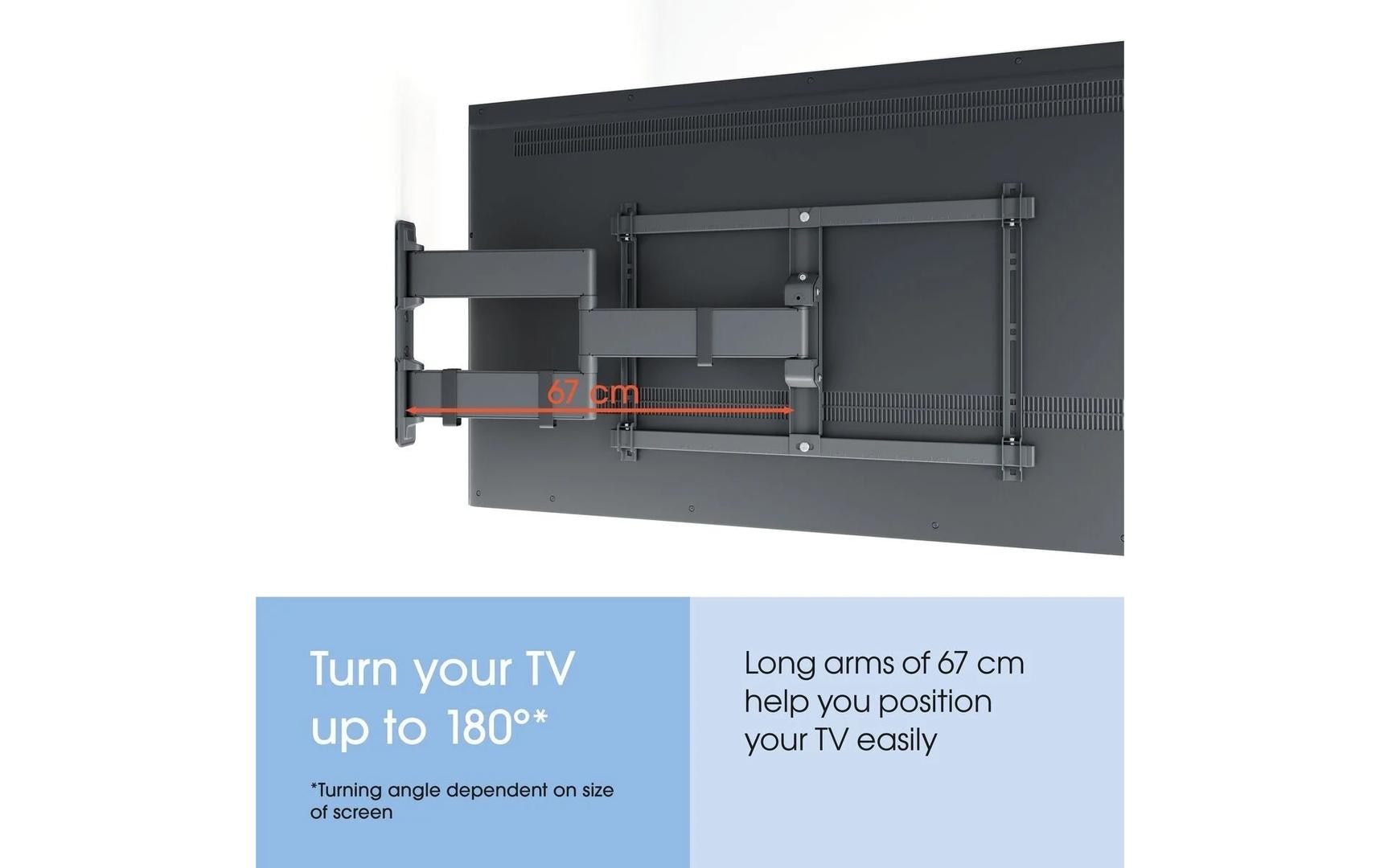 Vogel's Wandhalterung COMFORT, schwenkbar, 55-100, 55 kg Schwarz