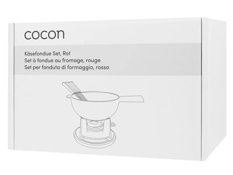 COCON Käsefondue-Set 10-teilig, Rot COCON Käsefondue-Set 10-teilig, Rot
