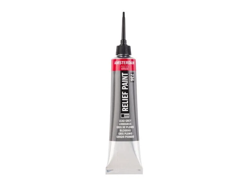 Amsterdam Acrylfarbe Reliefpaint 736 Bleigrau deckend, 20 ml Amsterdam Acrylfarbe Reliefpaint 736 Bleigrau deckend, 20 ml