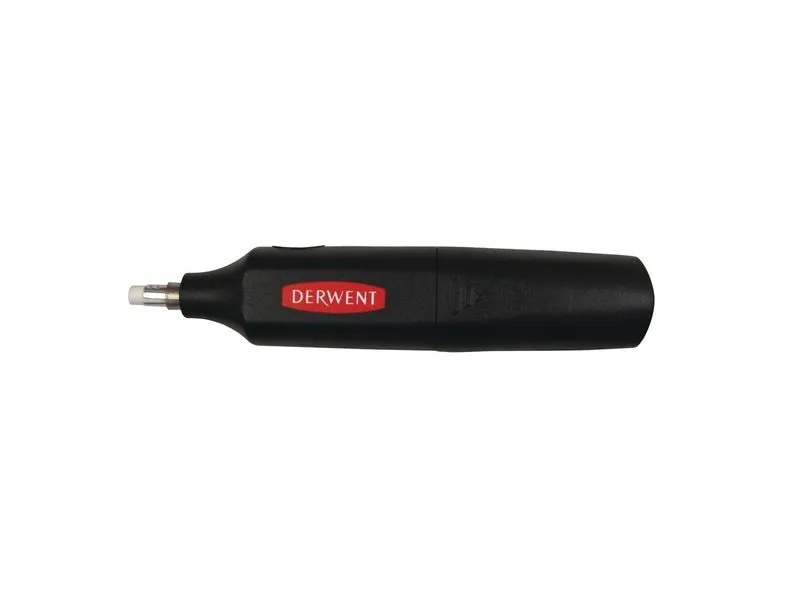 Derwent Batteriebetriebener Radierstift, inkl. 8 Ersatzradiergummis Derwent Batteriebetriebener Radierstift, inkl. 8 Ersatzradiergummis