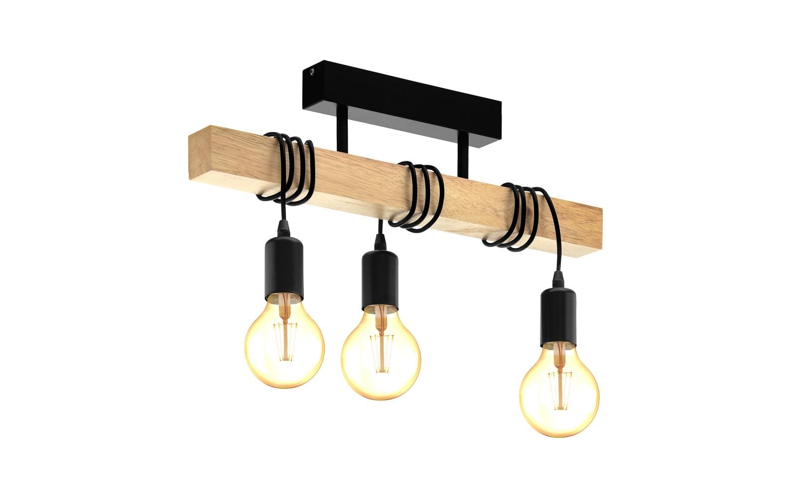 EGLO Leuchten Deckenleuchte TOWNSHEND 3x E27 Schwarz EGLO Leuchten Deckenleuchte TOWNSHEND 3x E27 Schwarz