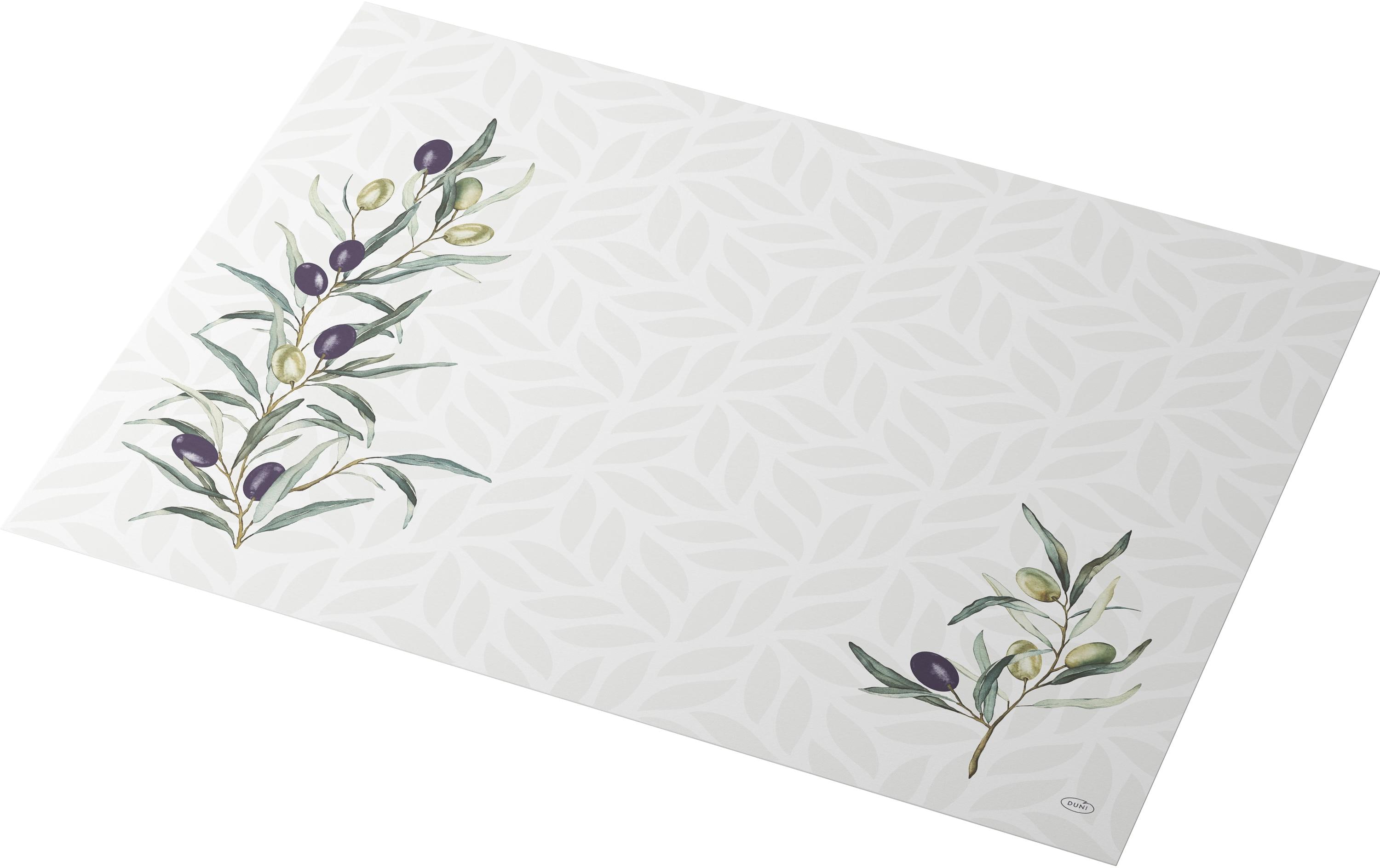 Duni Tischset Olive Garden 250 Stück, 30 cm x 40 cm, Weiss