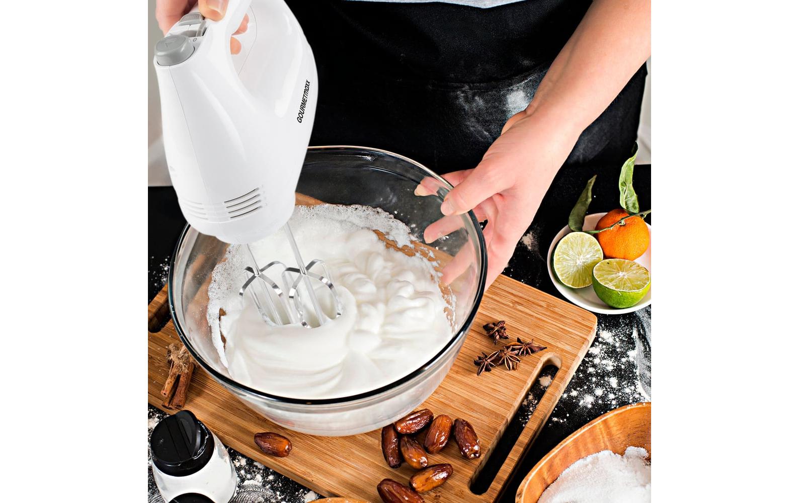GOURMETmaxx Handmixer 250W inkl. Rührbesen Weiss