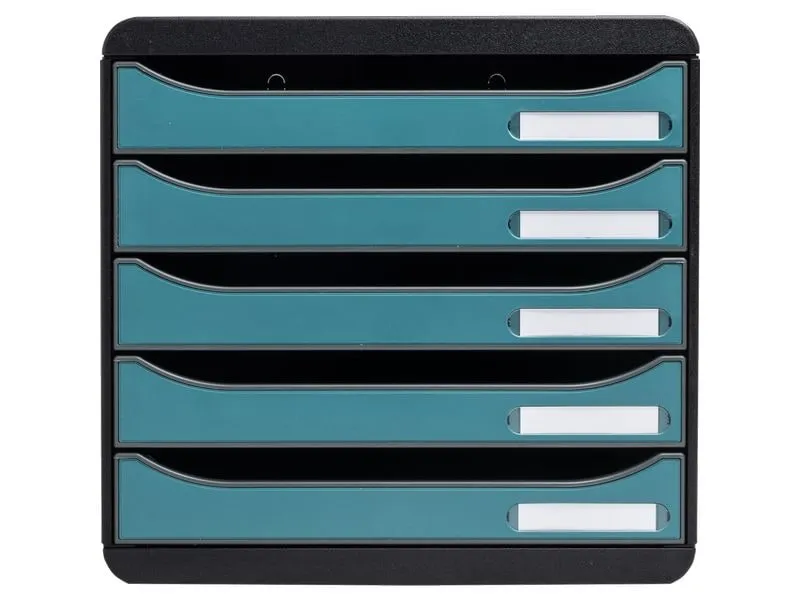 Exacompta Schubladenbox Big Box Plus Skandi, 5 Schubladen, Pazifikblau Exacompta Schubladenbox Big Box Plus Skandi, 5 Schubladen, Pazifikblau