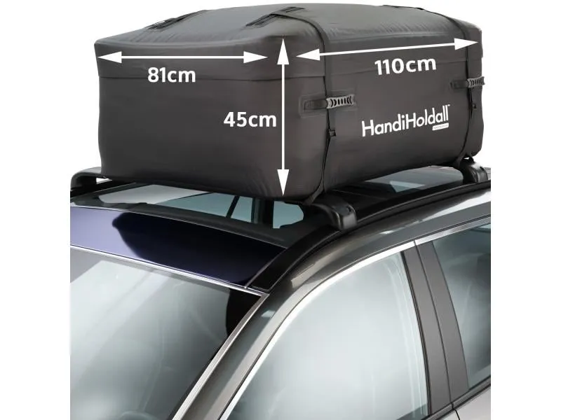 Handiworld Dachbox Holdall Faltbar, wasserdicht, 400 l, Schwarz