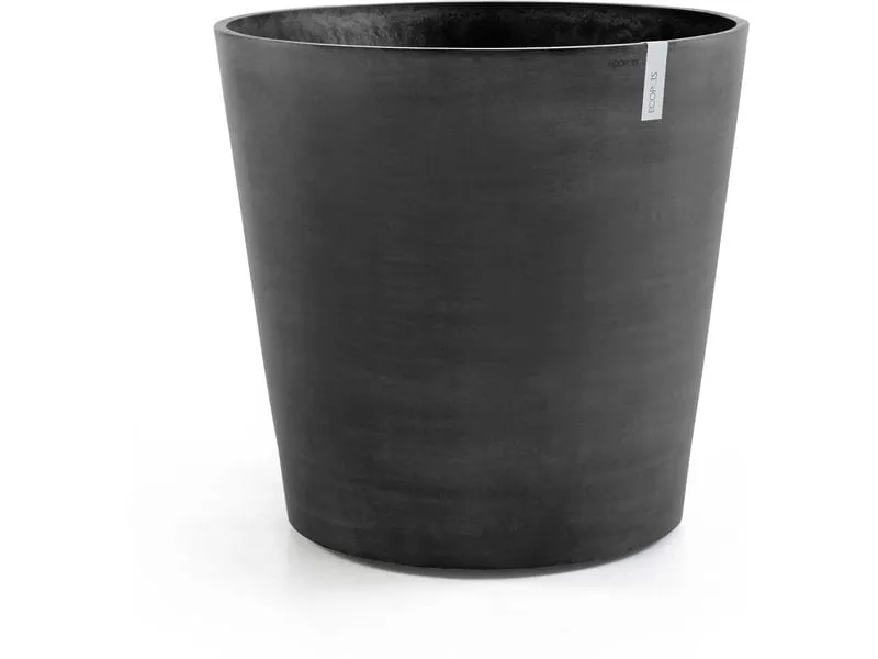 Ecopots Blumentopf Amsterdam Wheels Ø 60 cm Schwarz