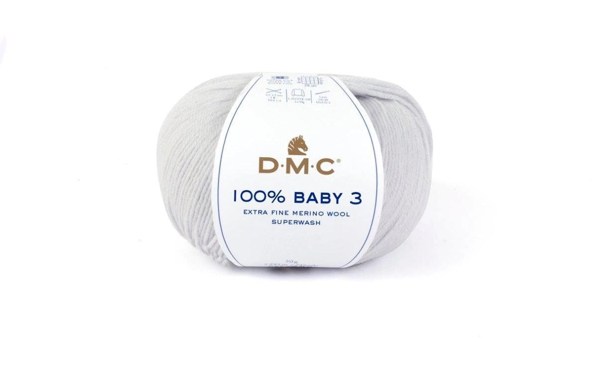 DMC Wolle 100% Baby 3 Hellgrau
