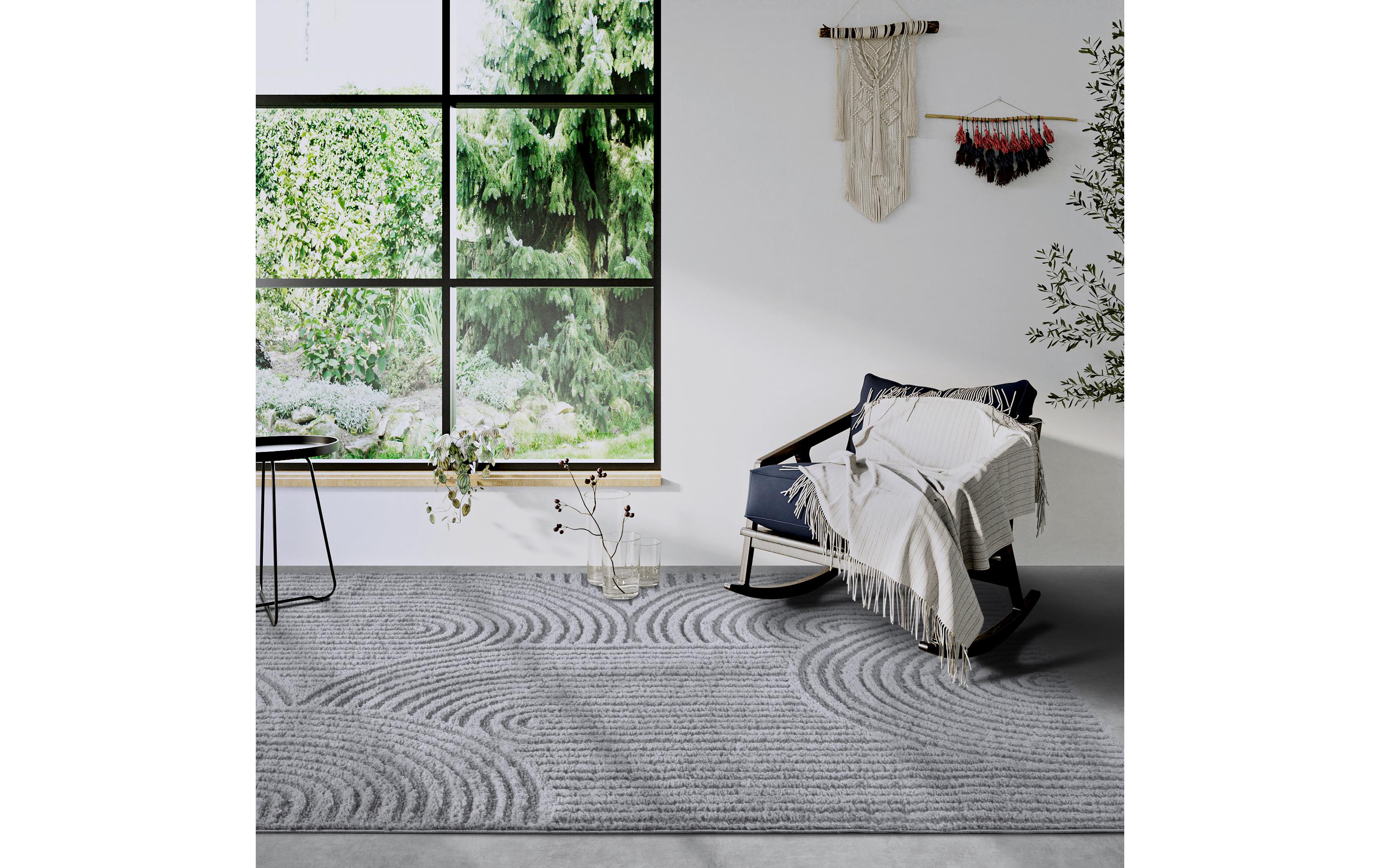 Elle Decoration Teppich Chappe 160 cm x 235 cm, Light Grey