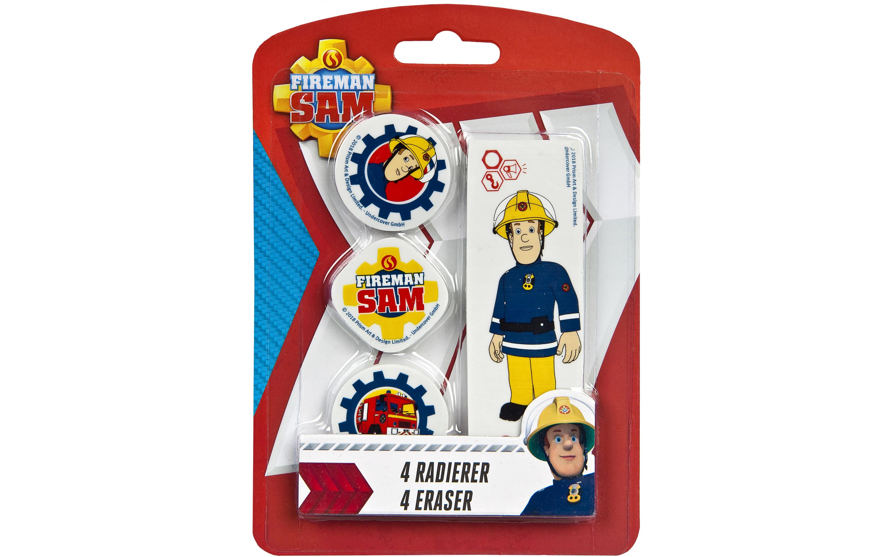 Undercover Set-Feuerwehrmann Sam 4 Stück, Rot/Weiss