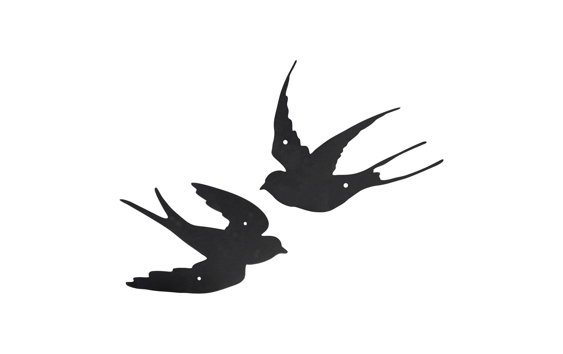 Esschert Design Wanddekoration Schwalben 2er Set