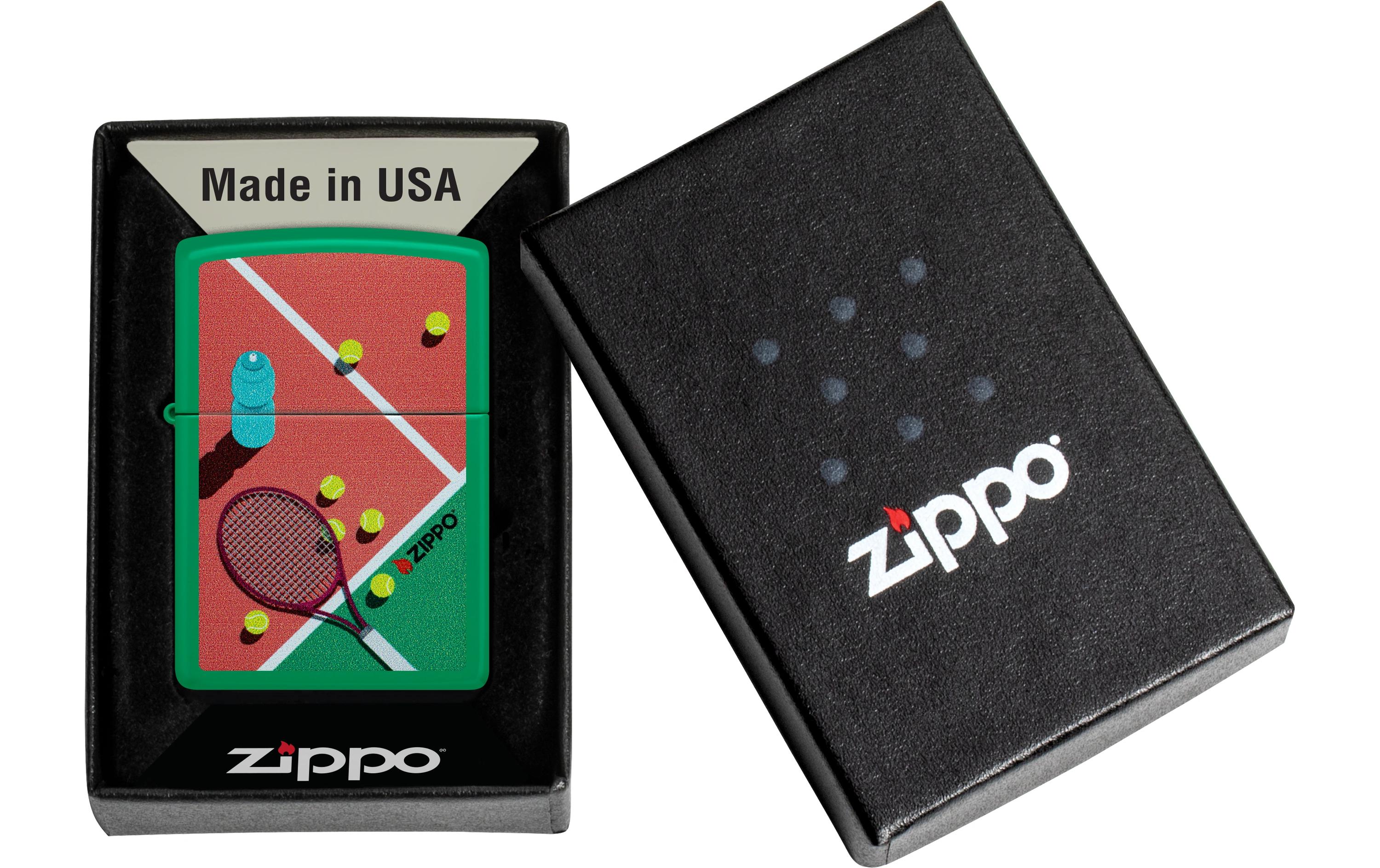 ZIPPO Tennis Design Grün