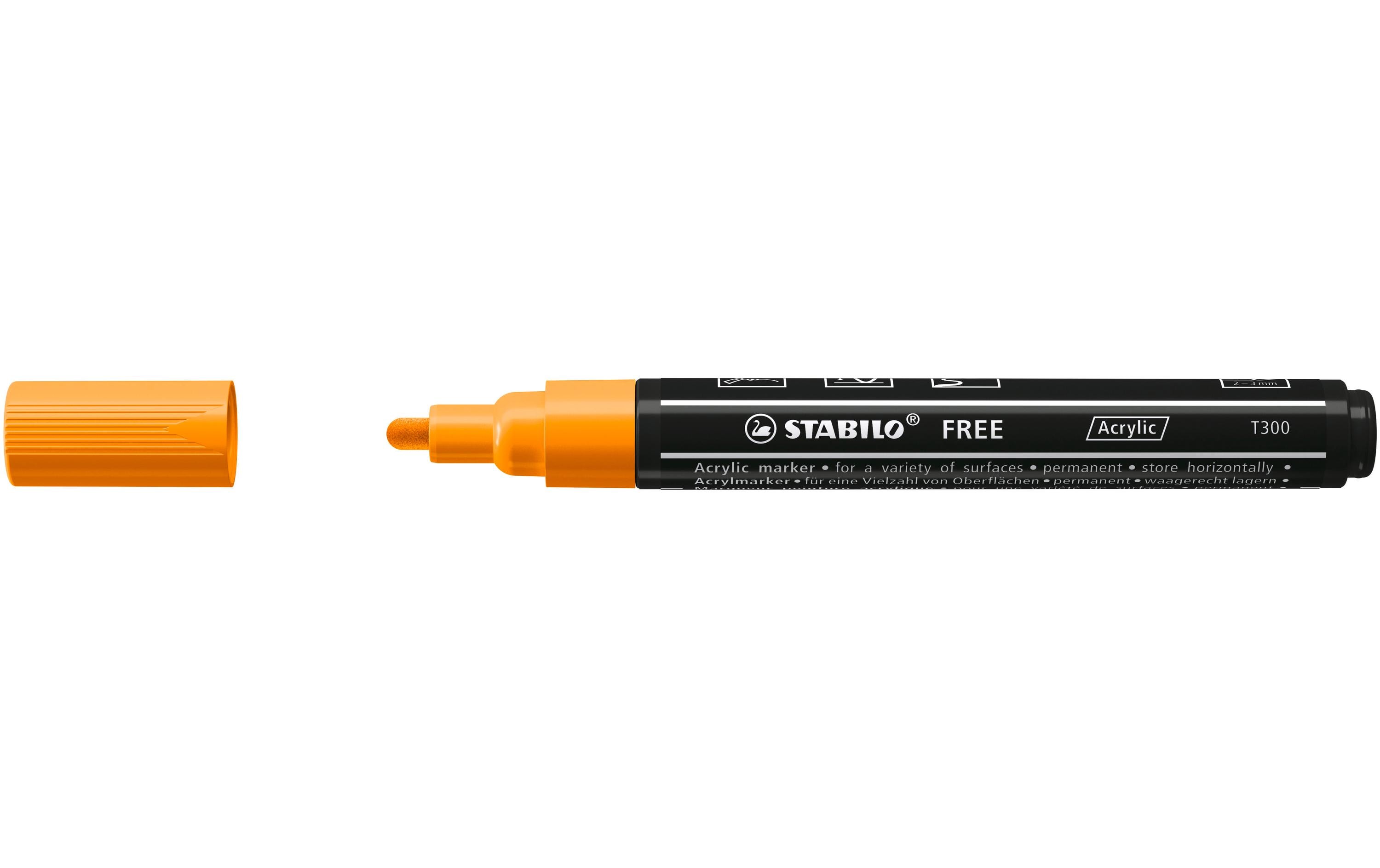 STABILO Acrylmarker Free Acrylic T300 Orange