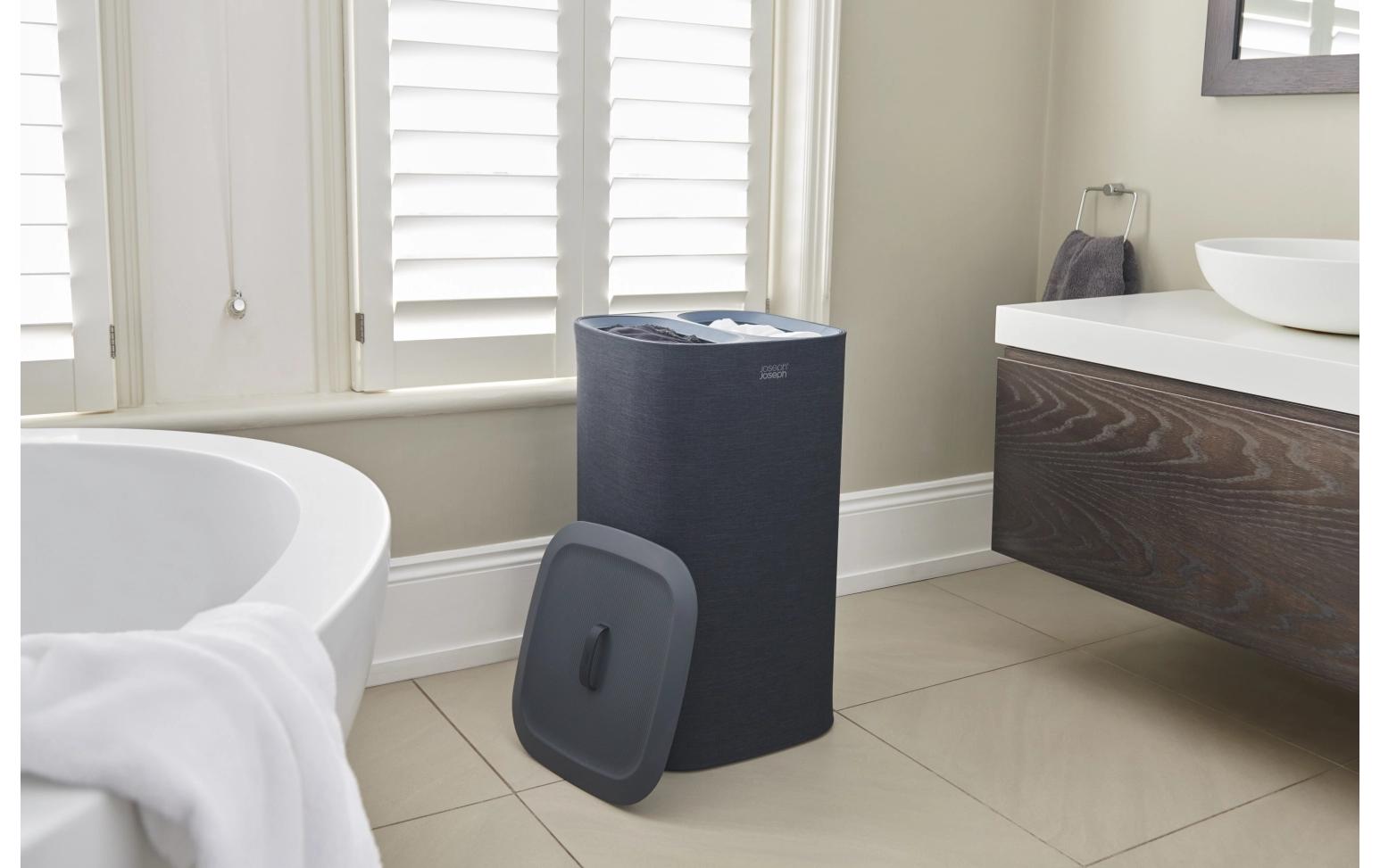 Joseph Joseph Wäschekorb Tota 60 L, 2x 30 L, Grau