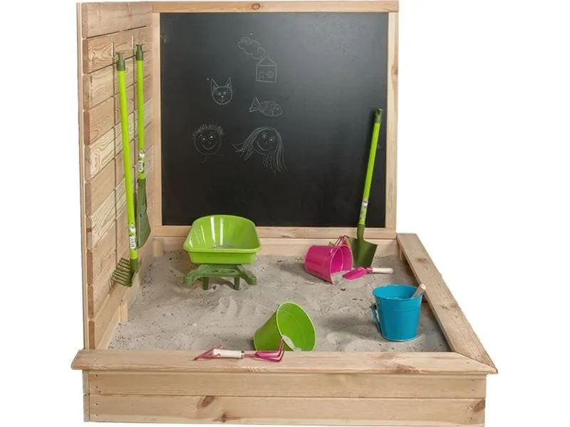 Esschert Design Eck-Sandkasten mit Tafel Holz 115.5 cm