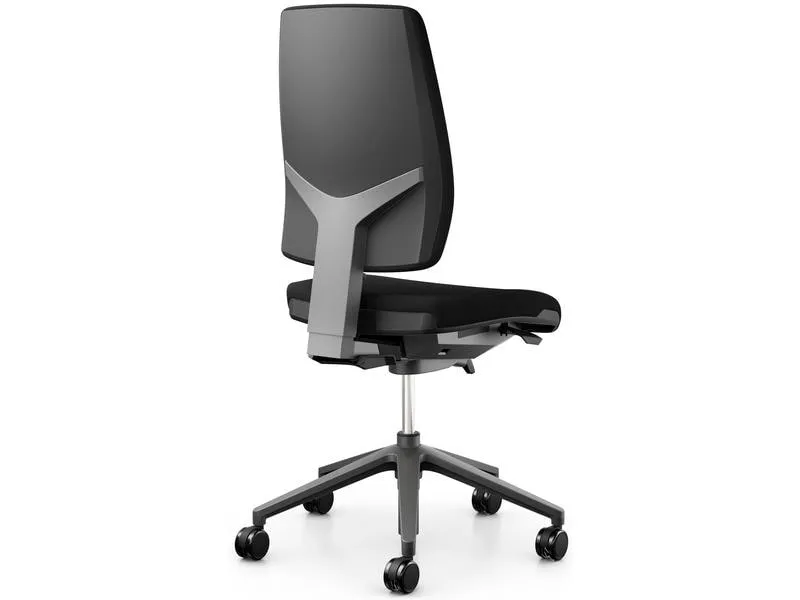 Giroflex Bürostuhl 68 mit Polsterrücken, ohne Armlehnen, Schwarz