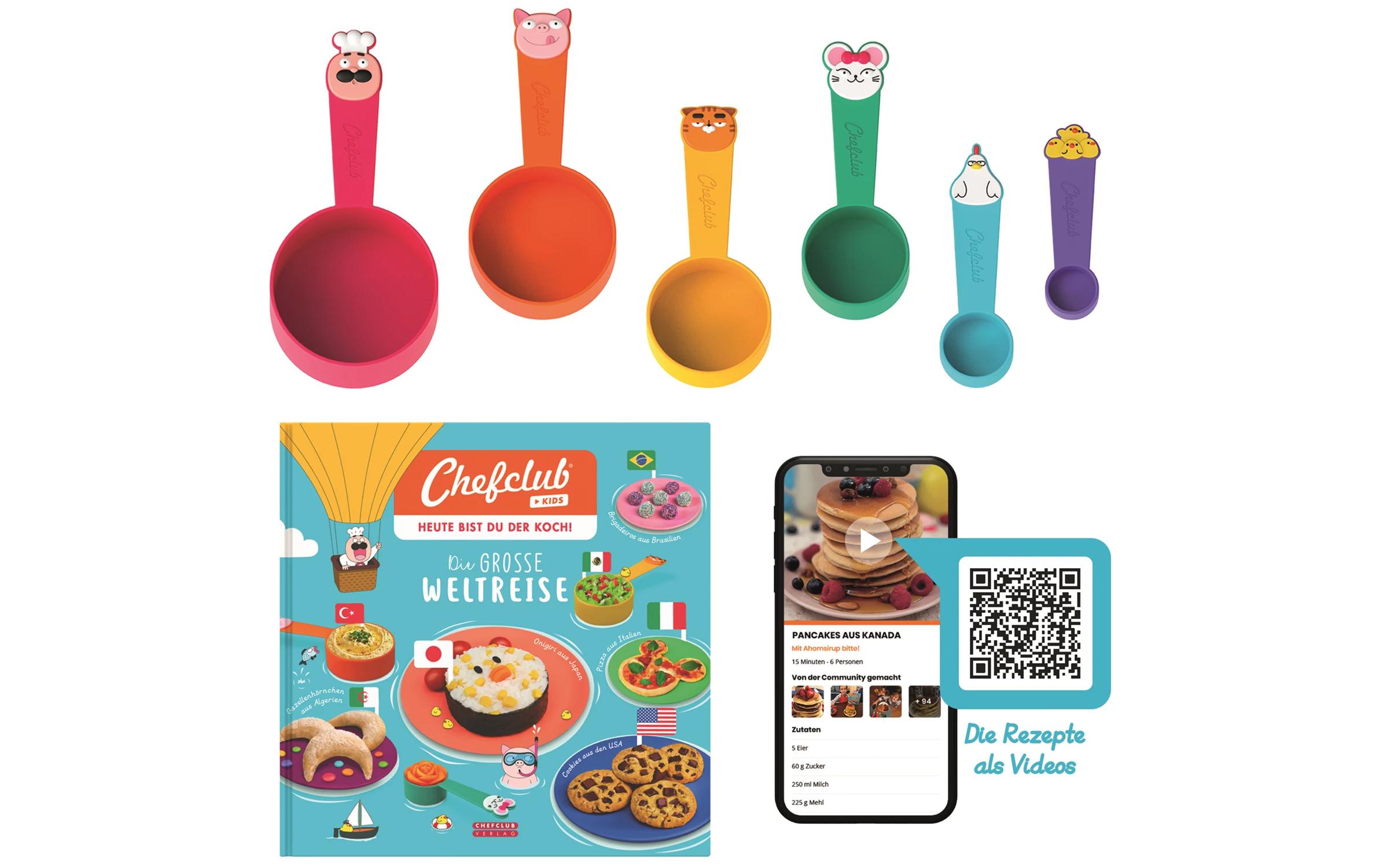 Chefclub Rezeptbuch Die grosse Weltreise 6er Set, Mehrfarbig