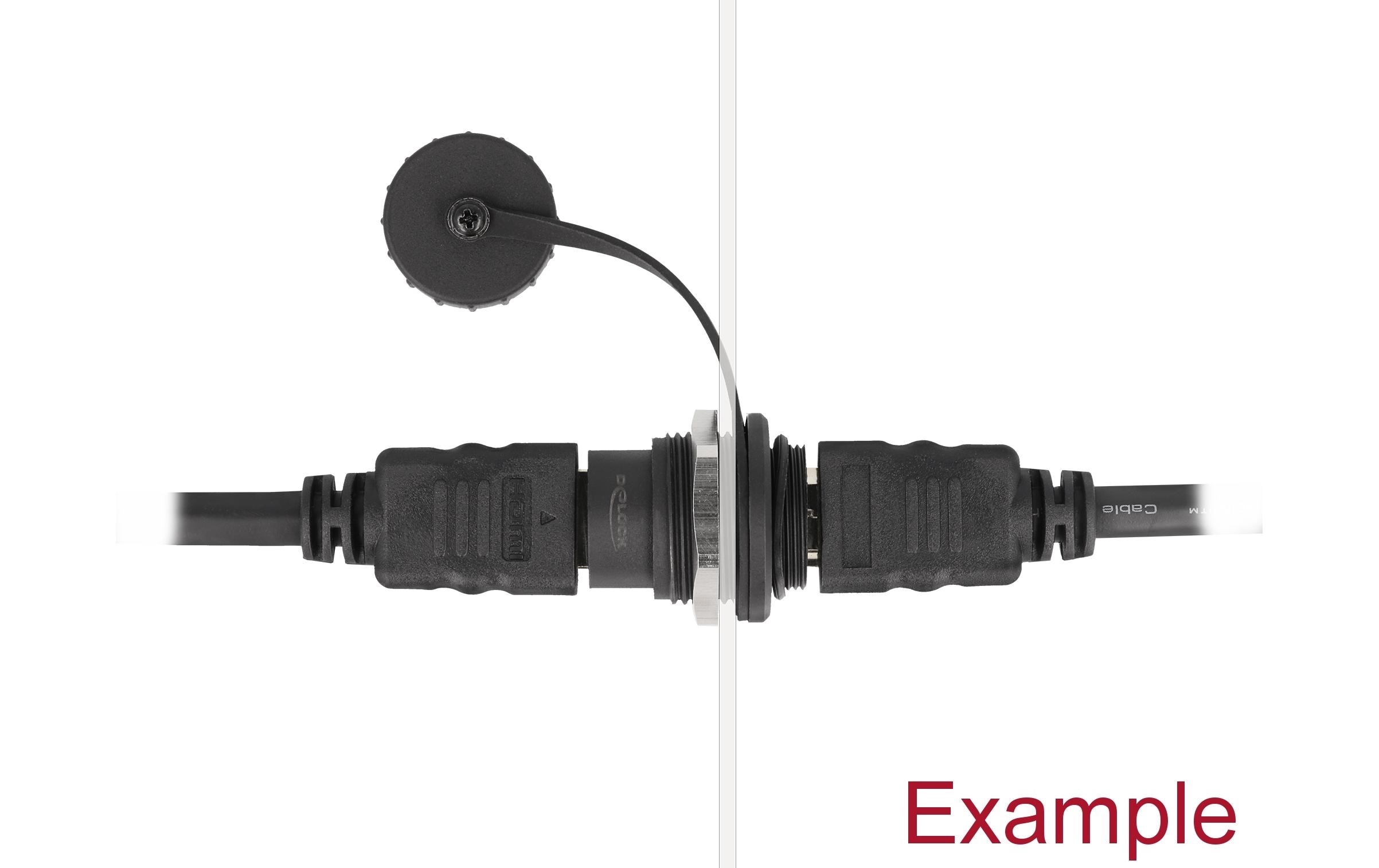 Delock HDMI-A Einbaubuchse mit Staubschutzkappe Delock HDMI-A Einbaubuchse mit Staubschutzkappe