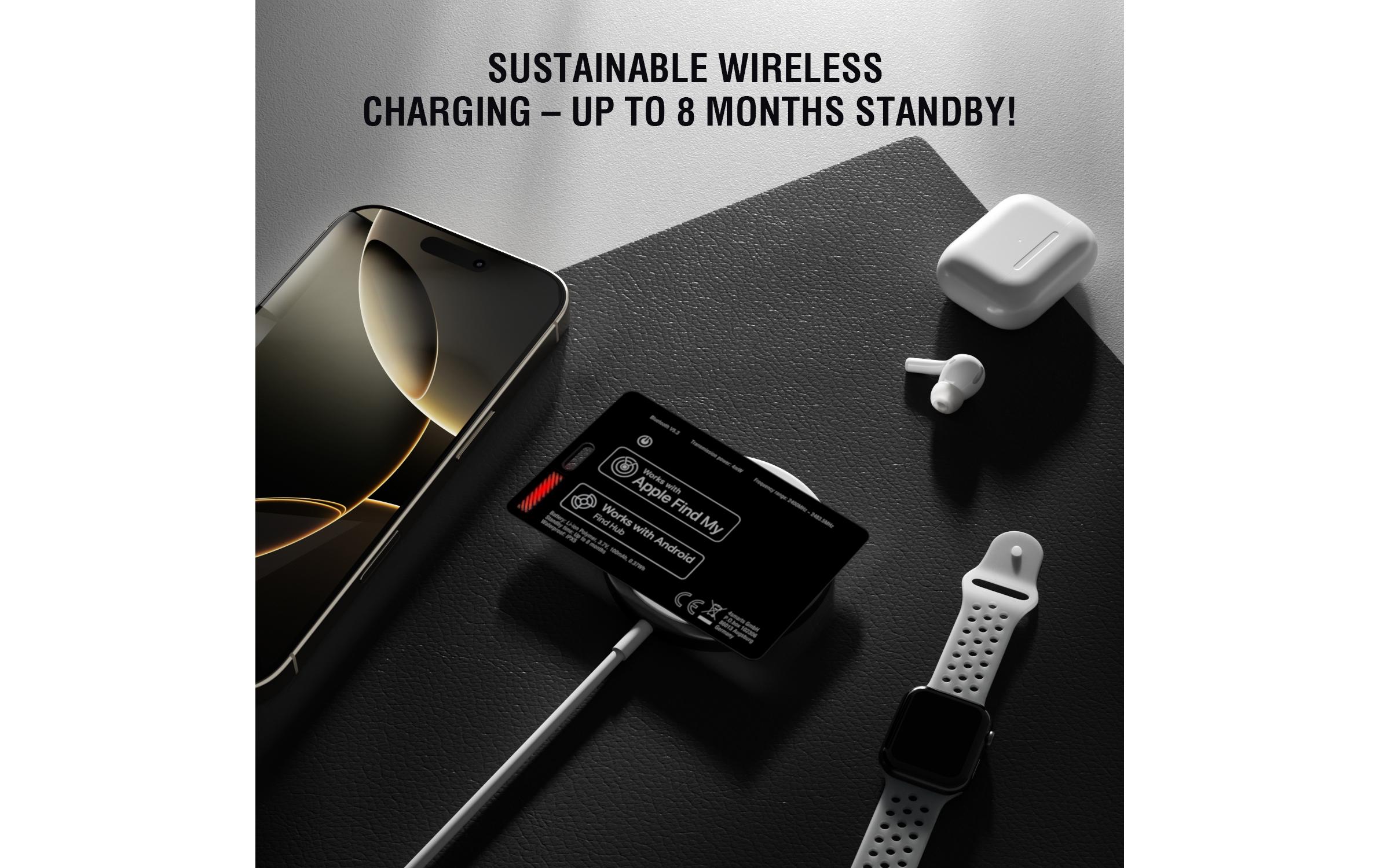 4smarts Standort-Finder SkyTag Card Duos ReCharge Schwarz