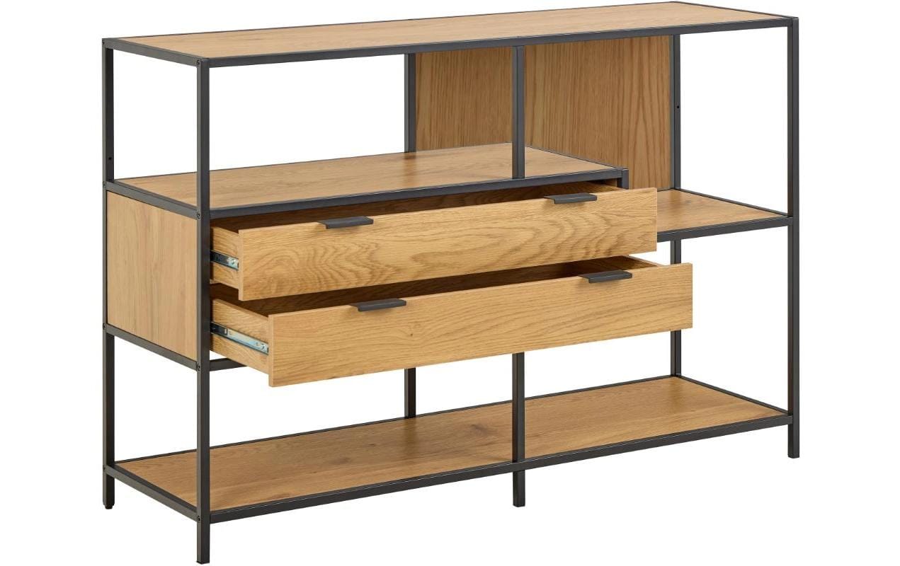 AC Design Regal Seaford Braun, 114 x 35 x 78 cm