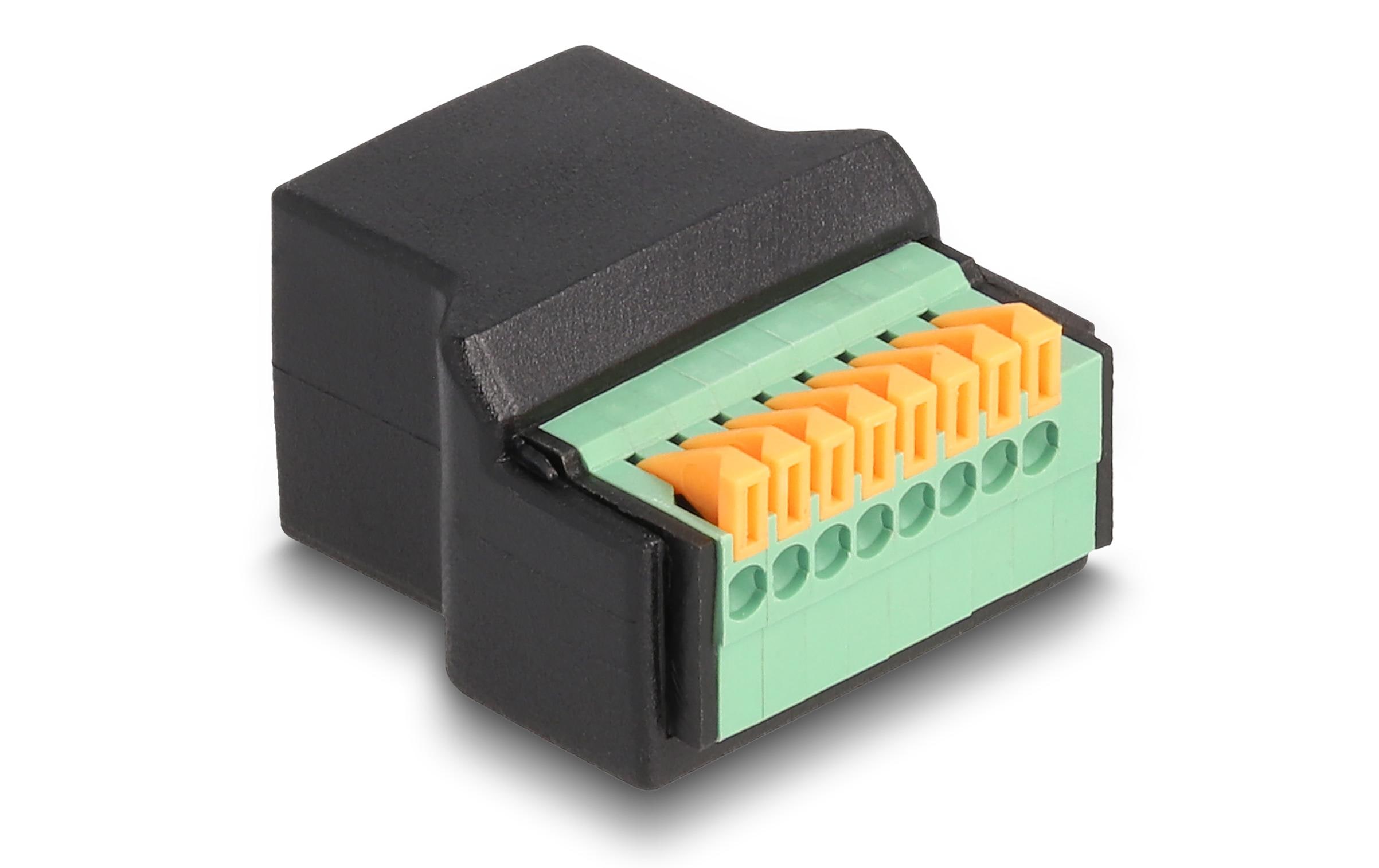Delock Buchse RJ45 zu Terminalblock, 1 Stück Delock Buchse RJ45 zu Terminalblock, 1 Stück
