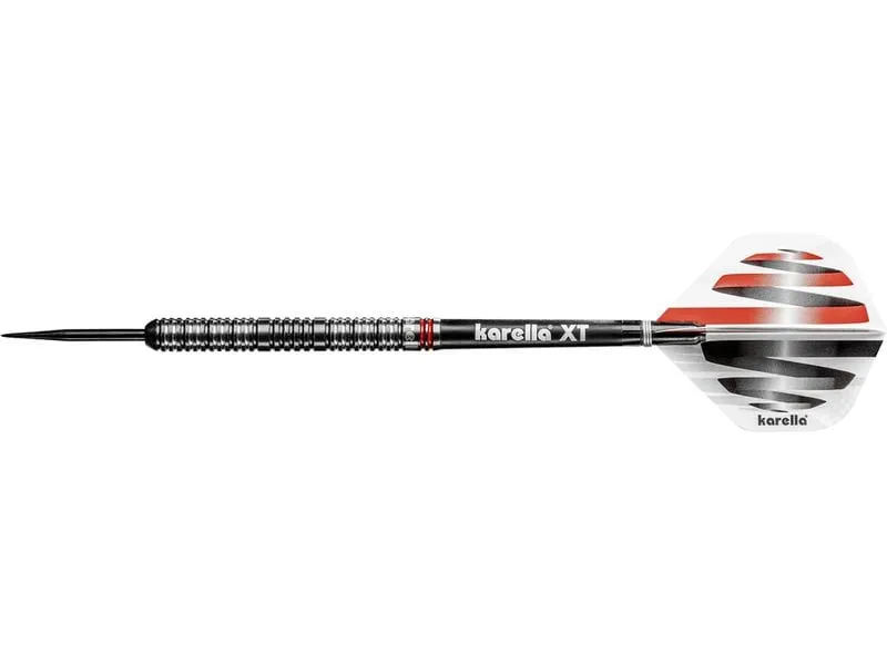 Karella Dartpfeile Steeldart HiPower 22g, 3 Stück – Schwarz