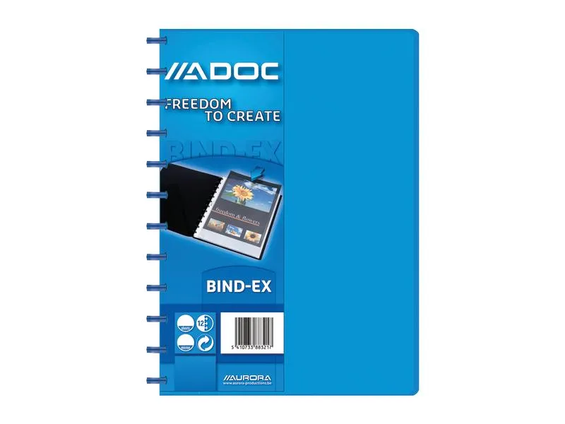 Adoc Sichtbuch Colorlines A4, 30 Taschen, Blau Adoc Sichtbuch Colorlines A4, 30 Taschen, Blau