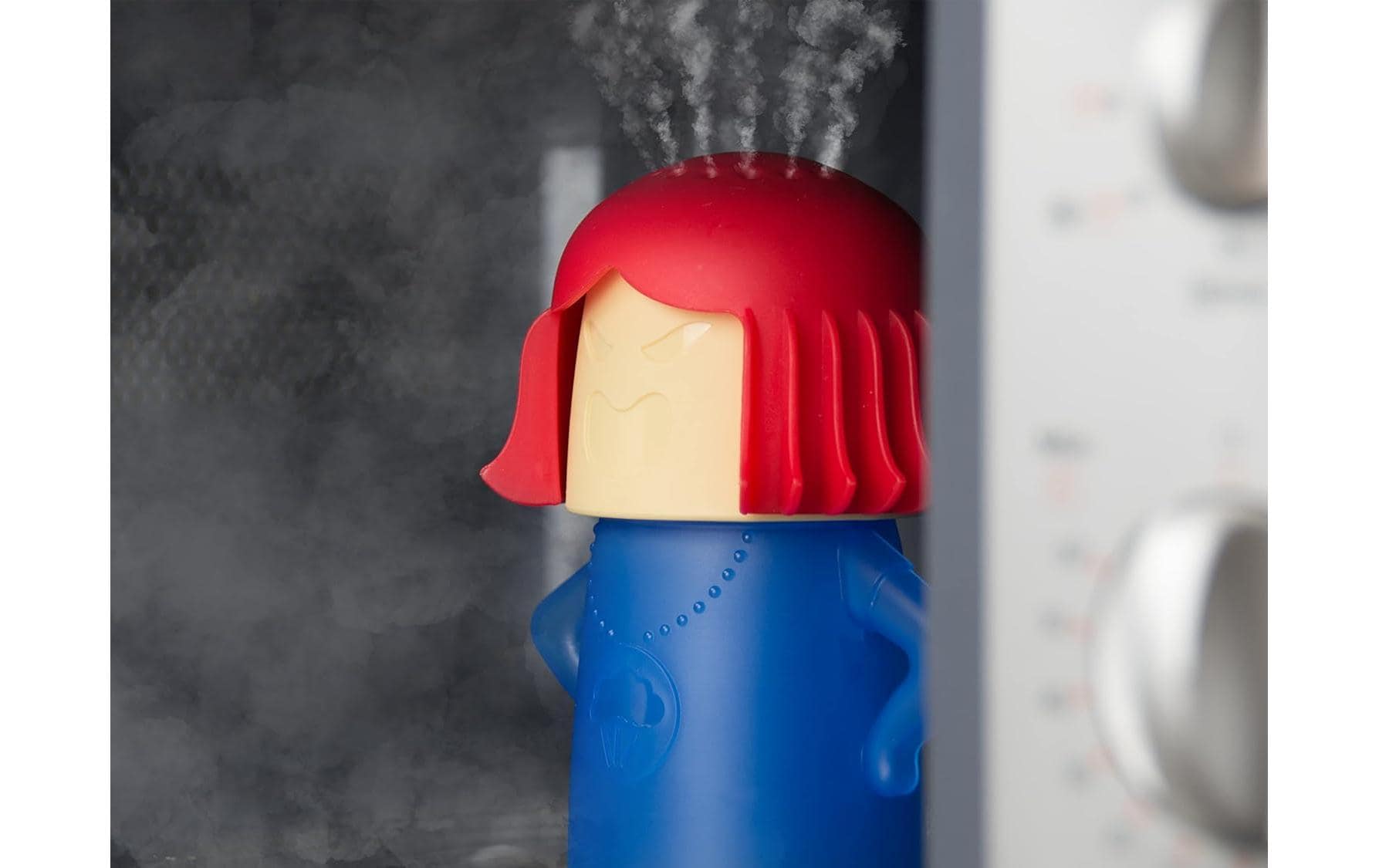 PiepEi Mikrowellenreiniger Angry Mama, Rot / Blau