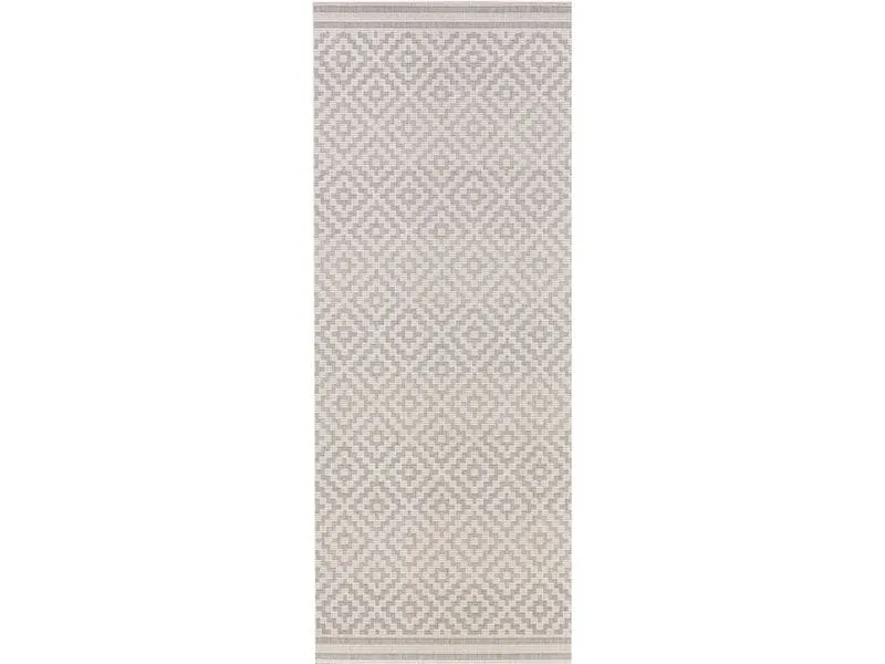 Hanse Home Raute In- & Outdoor Teppich 80 x 200 cm, Grau/Crème