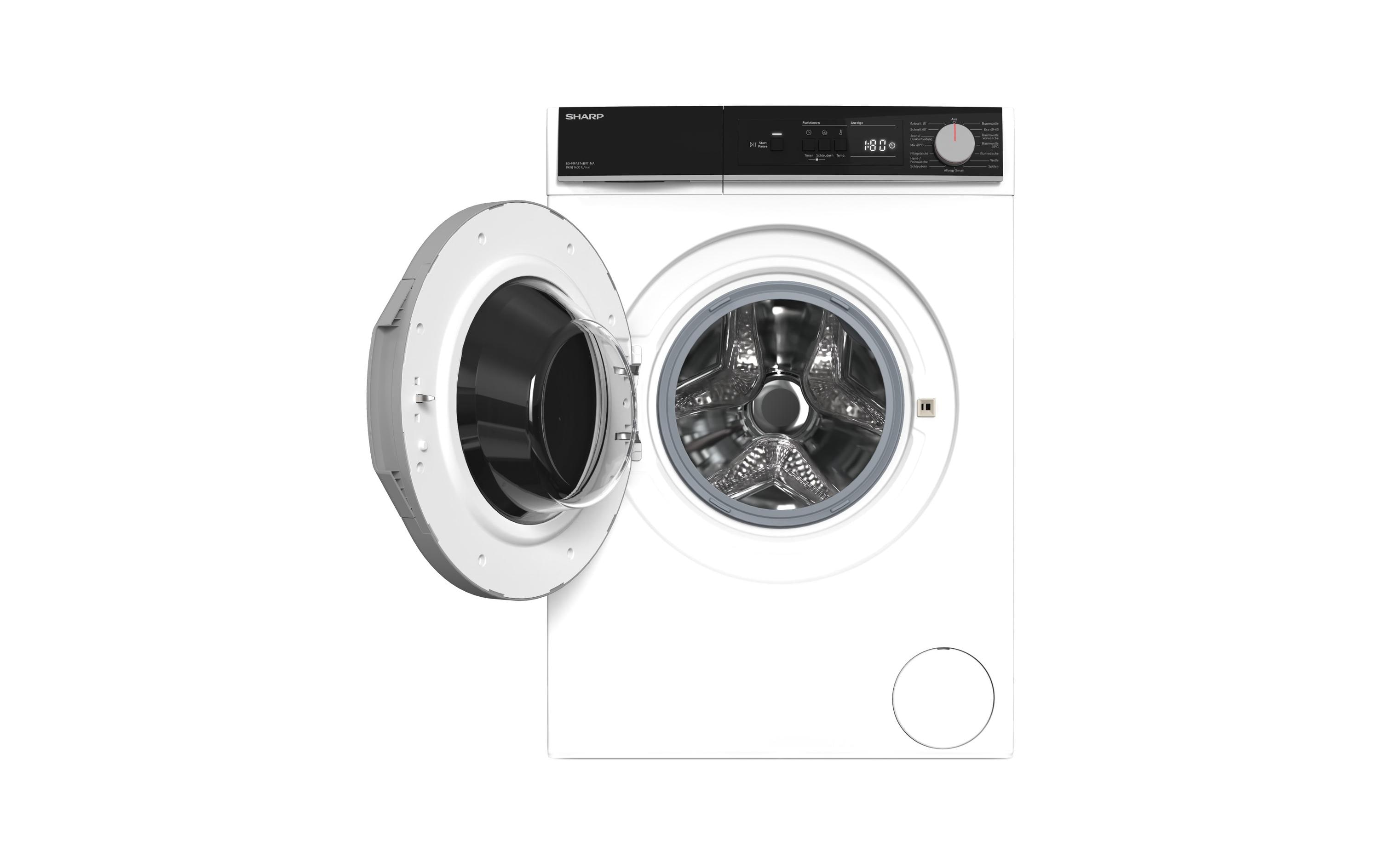 Sharp Waschmaschine ES-NFA814BW1NA-CH Links Sharp Waschmaschine ES-NFA814BW1NA-CH Links