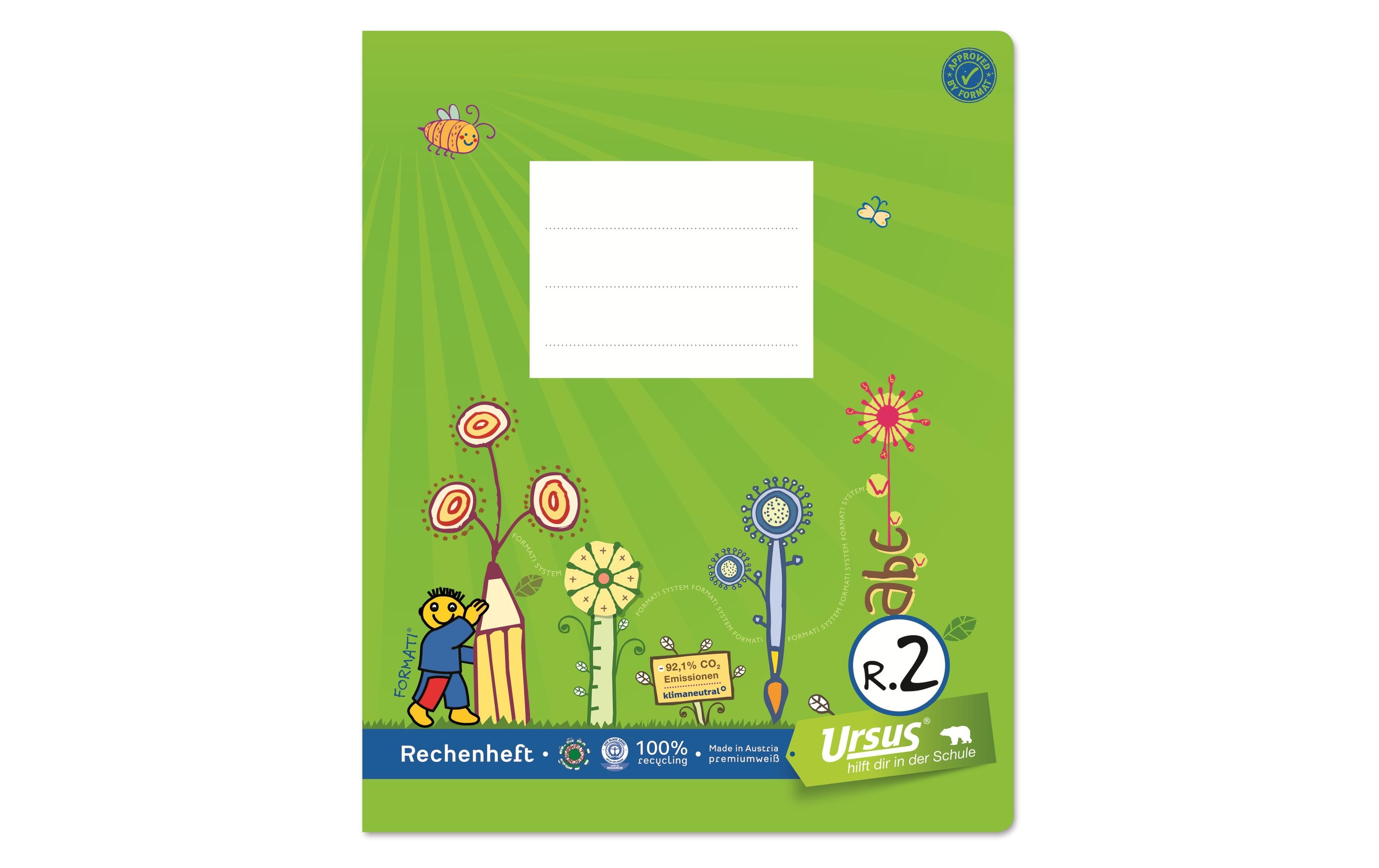 Formati R.2 19.5 x 24 cm quart, Kariert, Grün Formati R.2 19.5 x 24 cm quart, Kariert, Grün