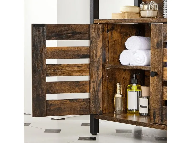 VASAGLE Waschbeckenunterschrank 60 x 60 cm, Braun