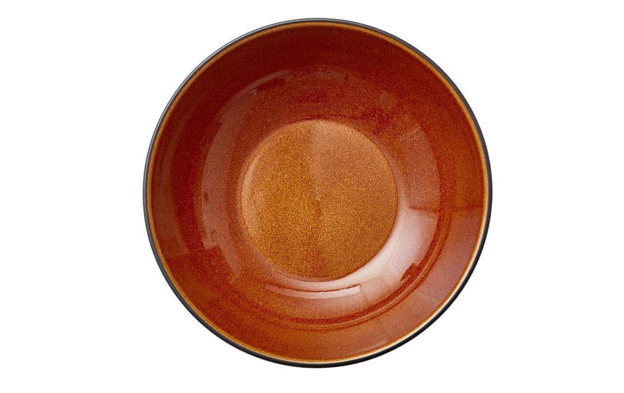 Bitz Suppen- & Pastateller Ø 20 cm, 6 Stück, Schwarz/Amber