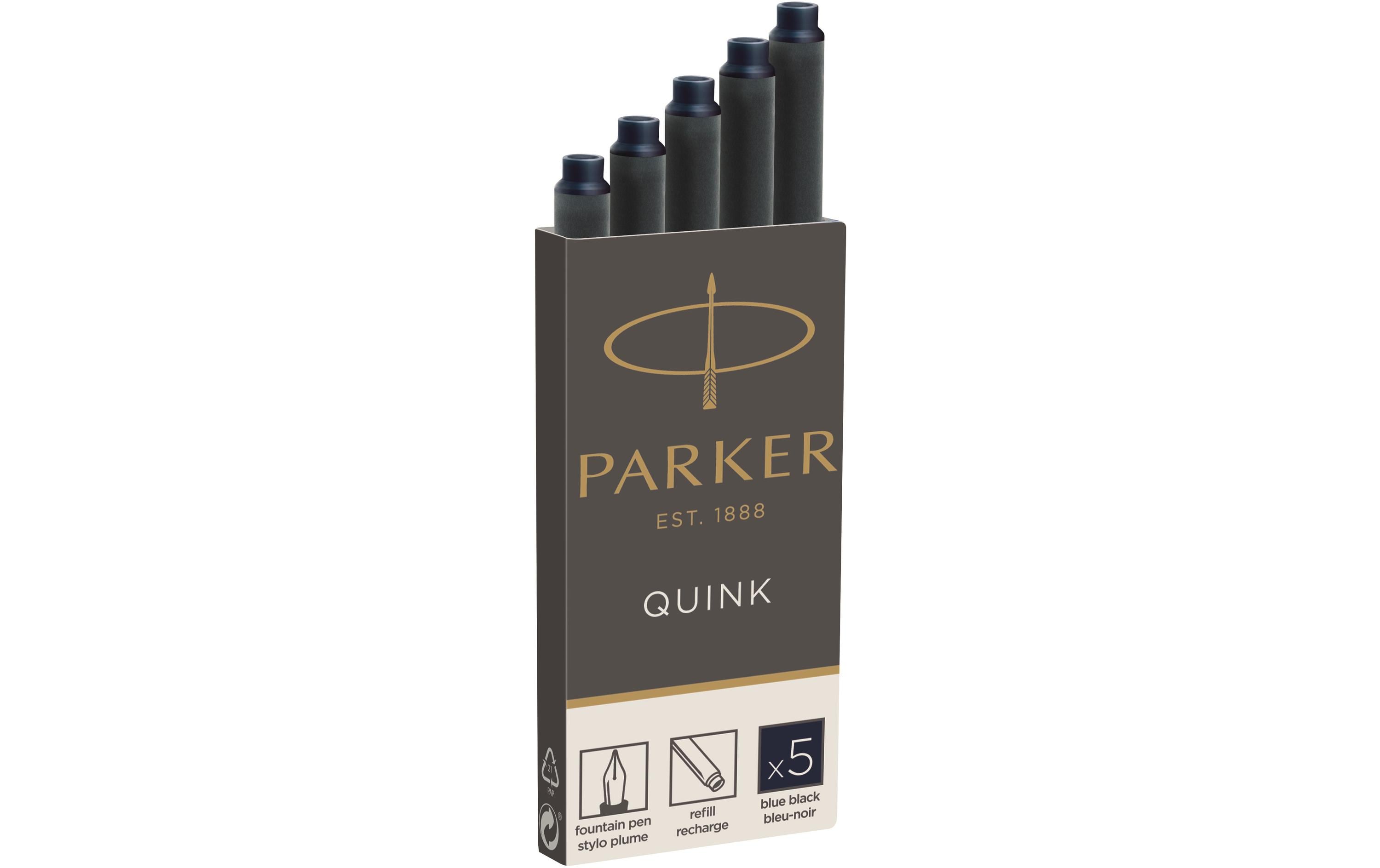 Parker Tintenpatrone Quink Z 44 Schwarz-Blau, 5 Stück