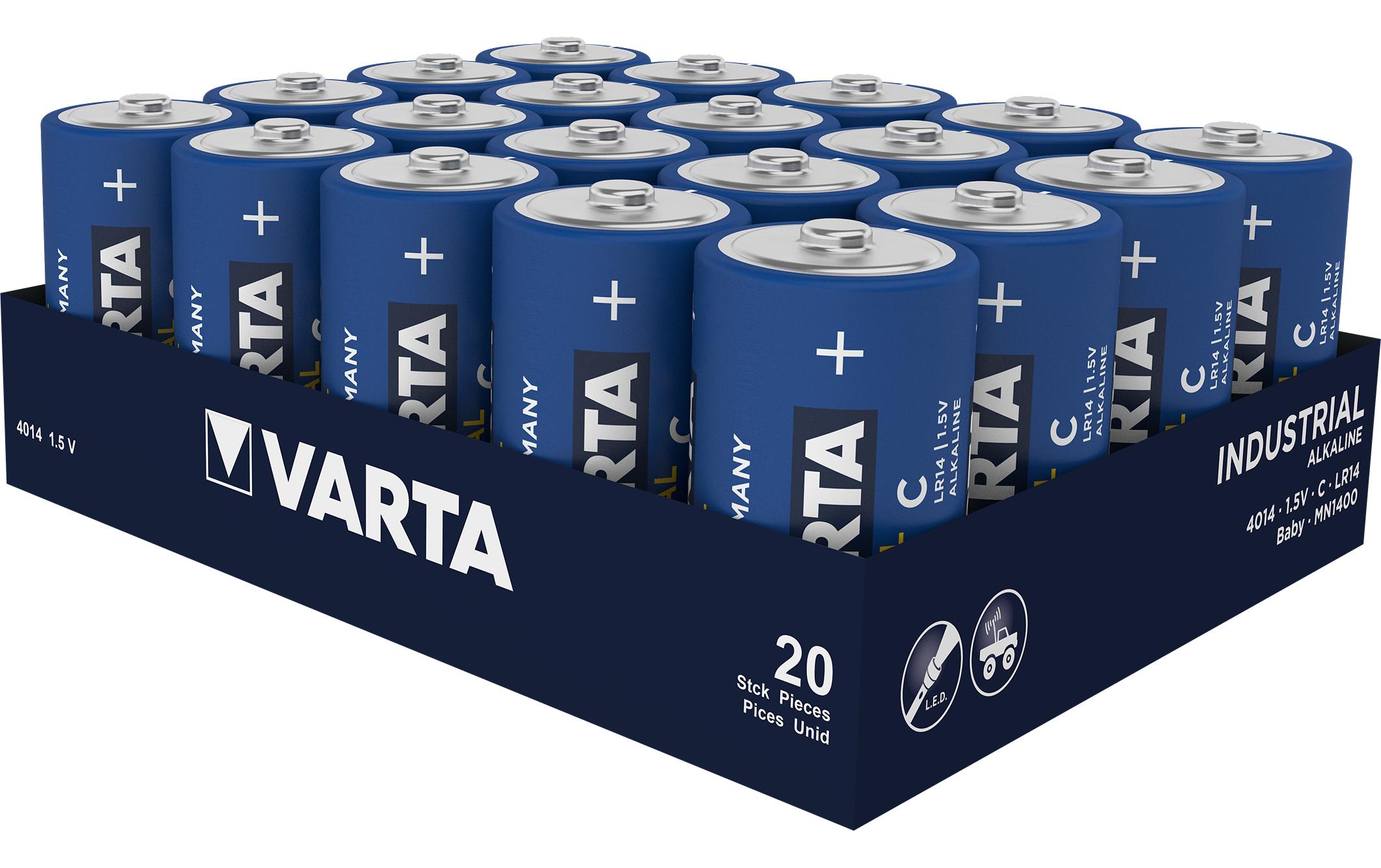 Varta Batterie Industrial C 20 Stück