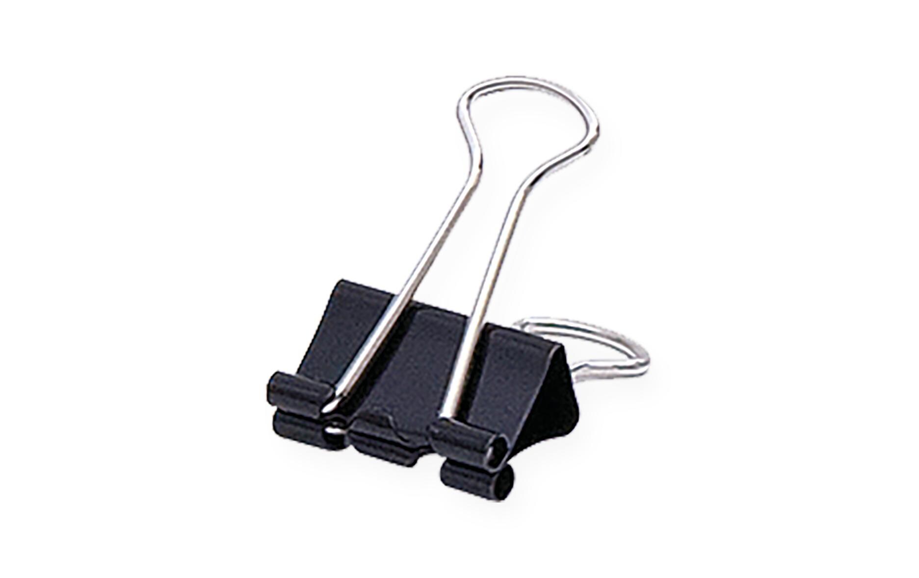 Soennecken Papierklemme 19 x 7 mm, Schwarz, 12 Stück